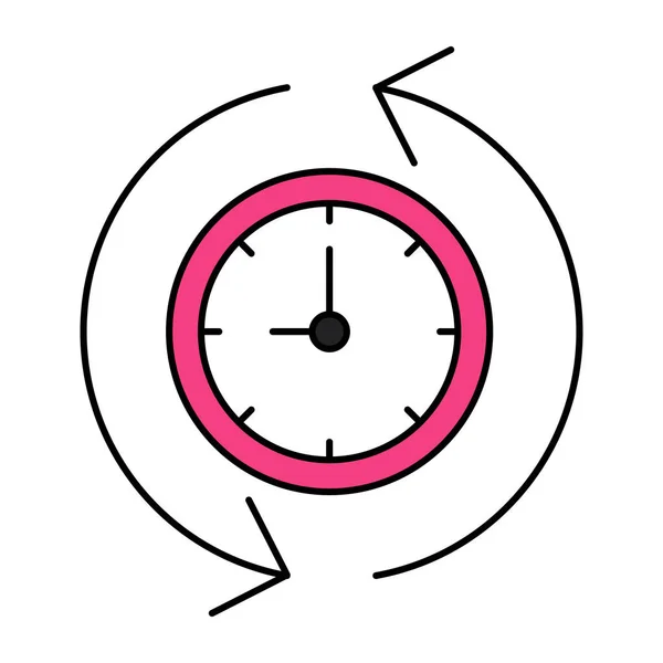 Icono Diseño Plano Conceptual Actualización Tiempo — Archivo Imágenes Vectoriales