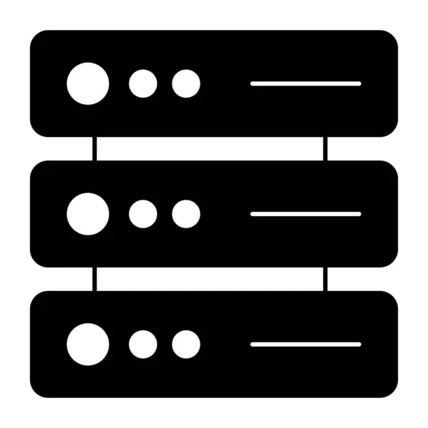 Icon Design Data Server Rack — Stockvector