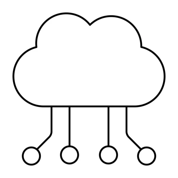 Icône Conception Modifiable Réseau Cloud — Image vectorielle