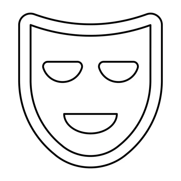 Glückliche Gesichtsmaske Theater Maske Symbol — Stockvektor