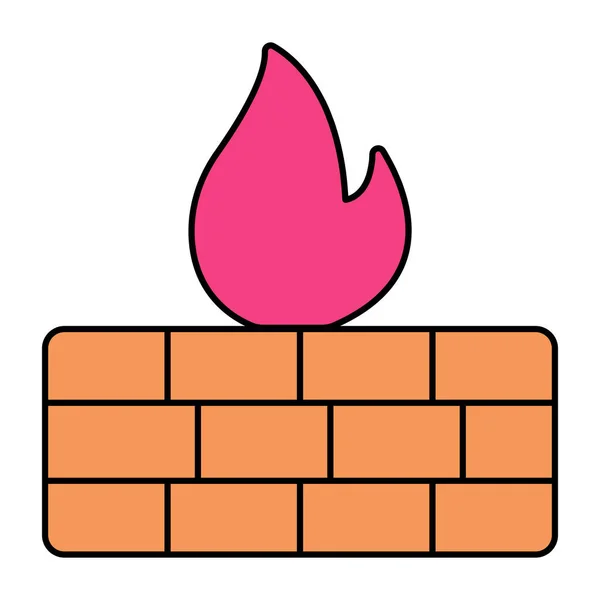 Ícone Design Editável Firewall —  Vetores de Stock