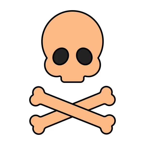 Skull Crossbones Showcasing Danger — Stockvektor