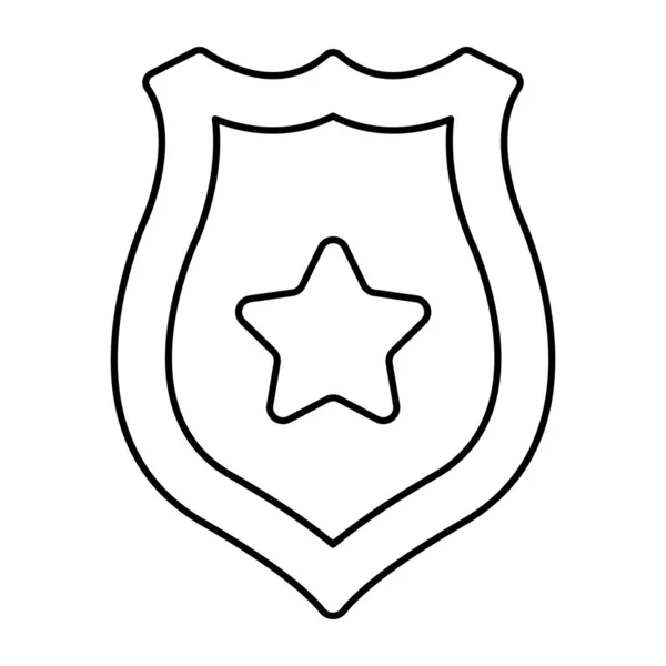 Editable Design Icon Star Shield — Stock Vector