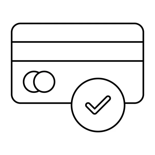 Modern Design Icon Verified Atm Card — Stockový vektor