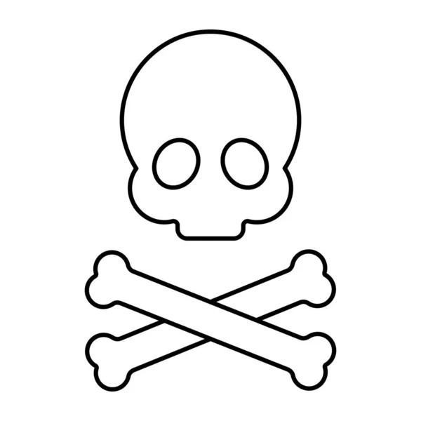 Skull Crossbones Showcasing Danger — Archivo Imágenes Vectoriales