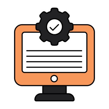 Sistem ayarlarının modern tasarım simgesi