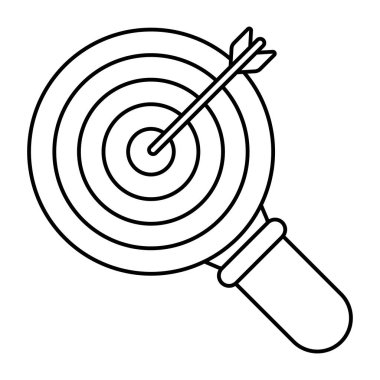 Arama hedefinin düzenlenebilir tasarım simgesi