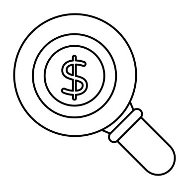 Arama dolarının düzenlenebilir tasarım simgesi