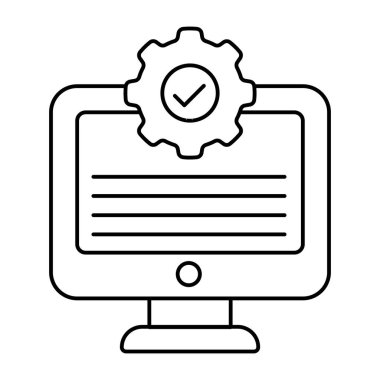 Sistem ayarlarının modern tasarım simgesi