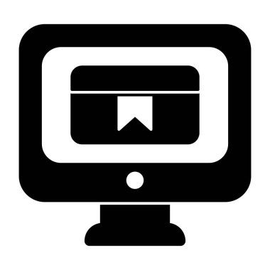 Çevrimiçi yer imlerinin düzenlenebilir tasarım simgesi