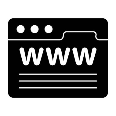 Katı tasarımda WWW simgesi 