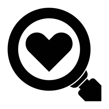 Büyüteç altında kalp, arama aşkı kavramı