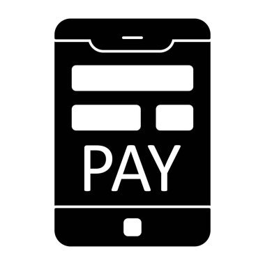 Mobil ödeme simgesi, düzenlenebilir vektör