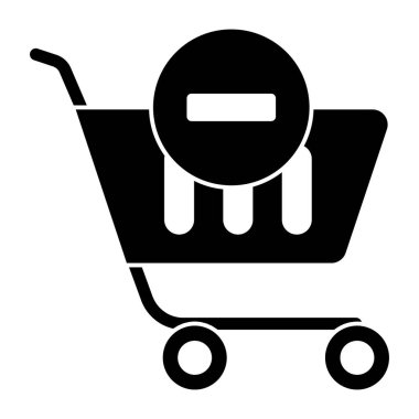 Sepet simgesinden kaldır, düzenlenebilir vektör