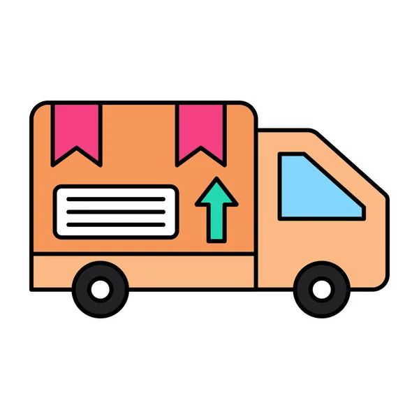 Trendy Vector Design Cargo Van — стоковый вектор