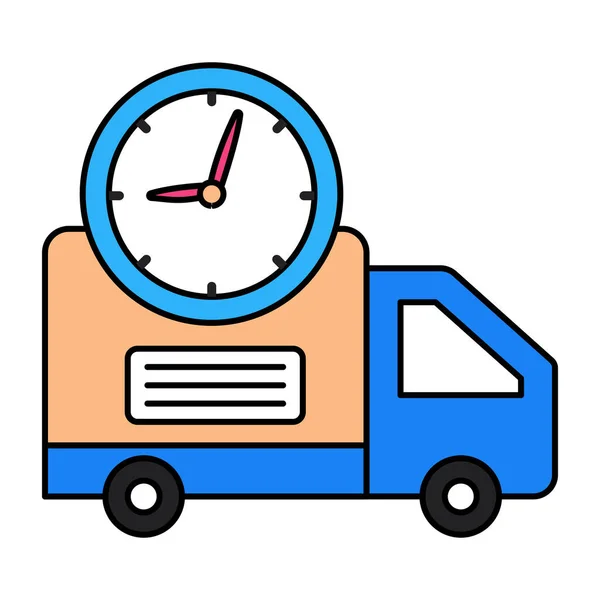 Trendy Vector Design Time Delivery — 스톡 벡터