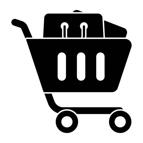 Shopping Cart Icon Editable Vector — Stockvektor