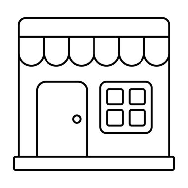 Mağaza mimarisinin doğrusal tasarım simgesi