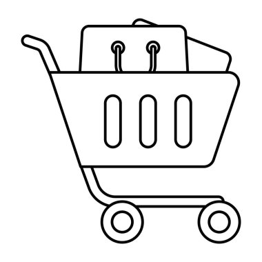 Alışveriş arabası simgesi, düzenlenebilir vektör