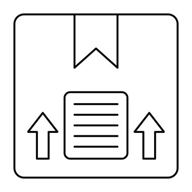 Paketin doğrusal tasarım simgesi