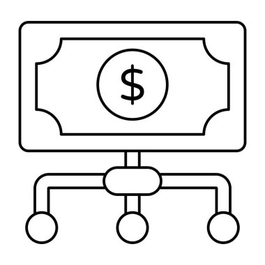 Dolar ağının modaya uygun vektör tasarımı