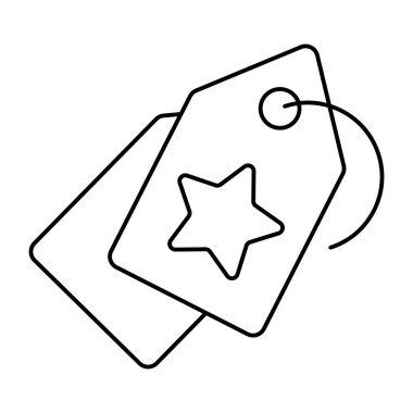 Satış etiketlerinin eşsiz tasarım simgesi