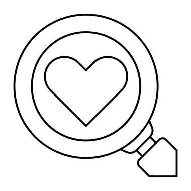 Büyüteç altında kalp, arama aşkı kavramı