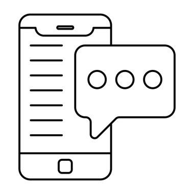 Mobil sohbetin vektör tasarımı