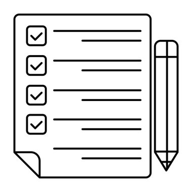 Kontrol listesinin mükemmel tasarım simgesi