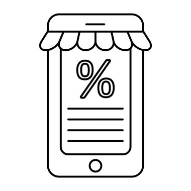 Mobil indirimin moda vektör tasarımı