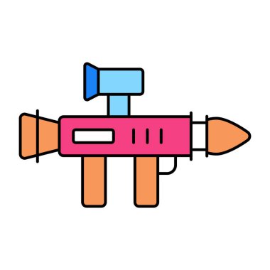 Makineli tüfeğin premimium indirme simgesi