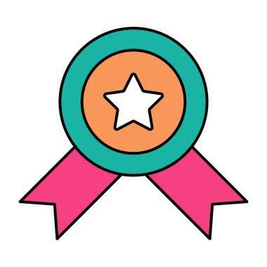 Yıldız rozetinin vektör tasarımı