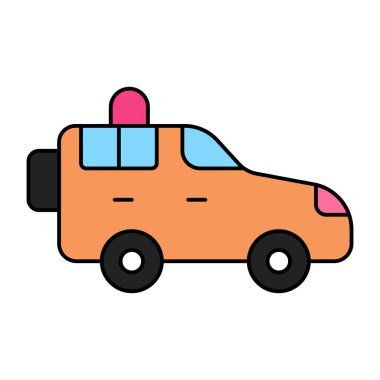 Polis arabasının modern tasarım simgesi