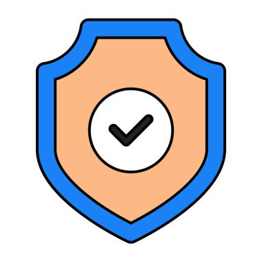 Doğrulanmış kalkanın düzenlenebilir tasarım simgesi