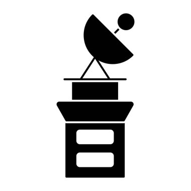 Uydu istasyonunun son moda vektör tasarımı