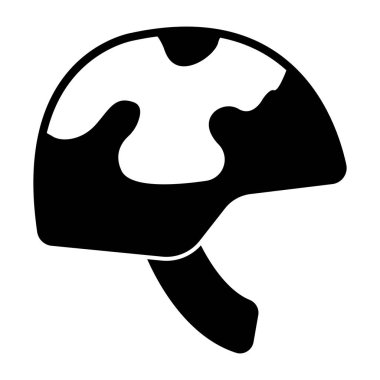 Katı tasarım askeri miğfer simgesi