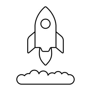 Roketin doğrusal tasarım simgesi