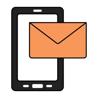 Mobil e- postaların düzenlenebilir tasarım simgesi