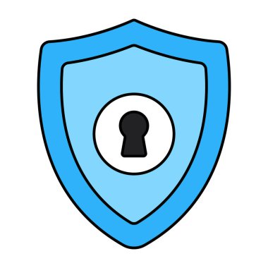 Güvenlik kalkanının düzenlenebilir tasarım simgesi