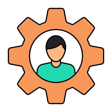 Kaynak yönetiminin düzenlenebilir tasarım simgesi