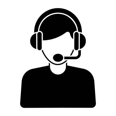 Müşteri hizmetlerinin modaya uygun bir vektör tasarımı