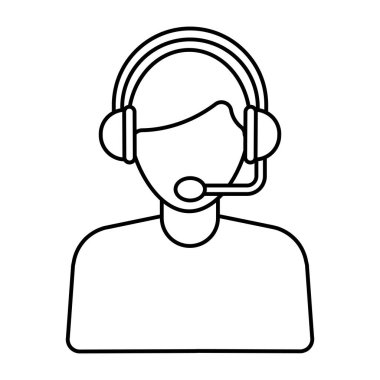 Müşteri hizmetlerinin modaya uygun bir vektör tasarımı