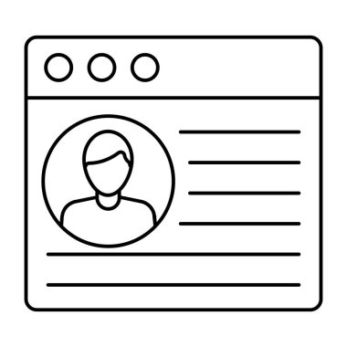 Web hesabının modern tasarım simgesi