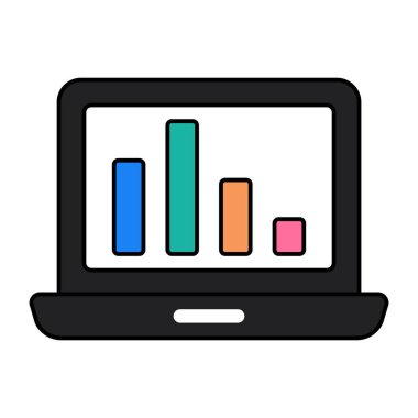 Moda tasarımında çevrimiçi veri analiz simgesi