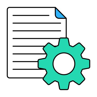 Dosya ayarlarının düzenlenebilir tasarım simgesi