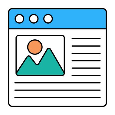 Web manzarasının modern tasarım simgesi