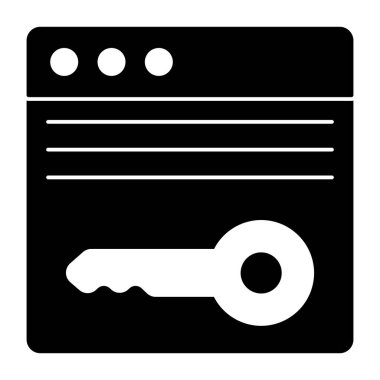 Sağlam tasarımda güvenli web sitesi simgesi