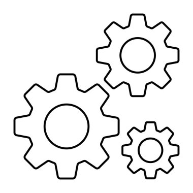 Eşsiz bir vites tasarımı simgesi 