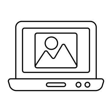 Çevrimiçi manzaranın mükemmel tasarım simgesi