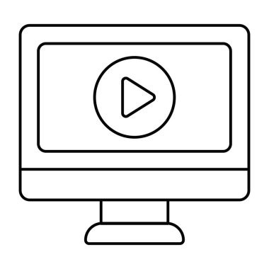 Çevrimiçi videonun eşsiz tasarım simgesi
